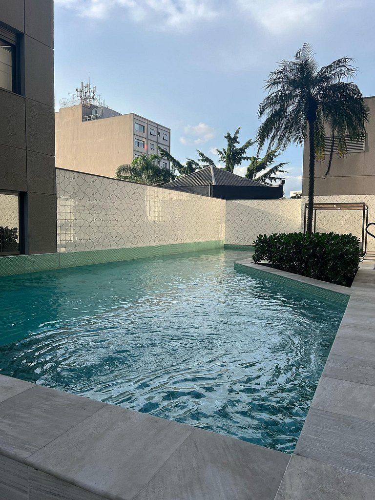 Studio moderno em Pinheiros, próximo a Faria Lima