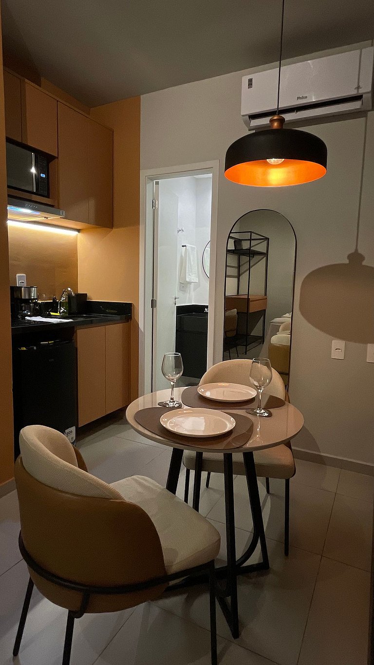 Studio completo com piscina em São Carlos