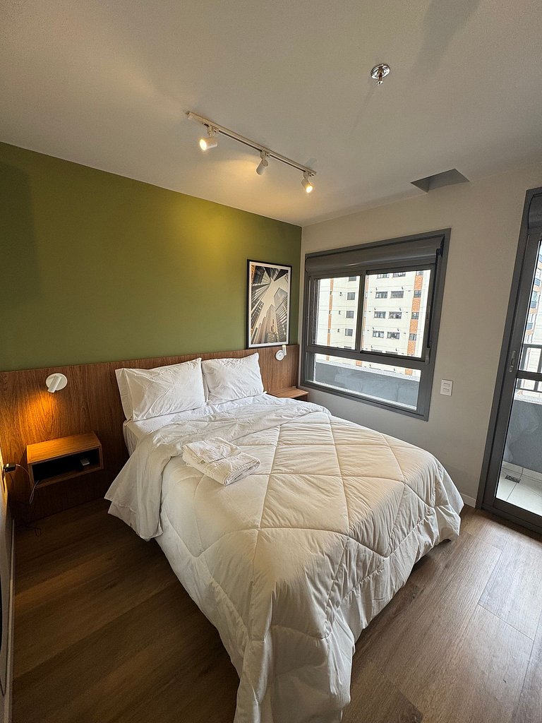 Studio com Coworking e Academia perto do Allianz