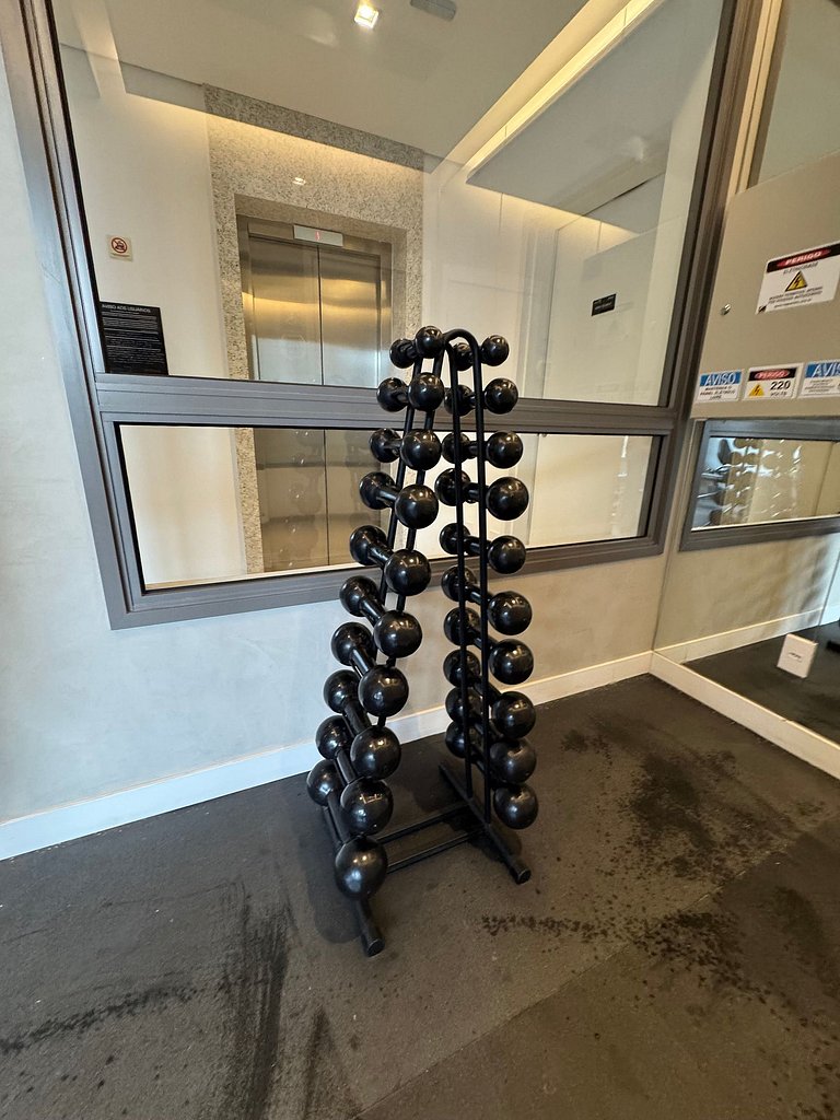 Studio with Gym and Coworking near Allianz Parque