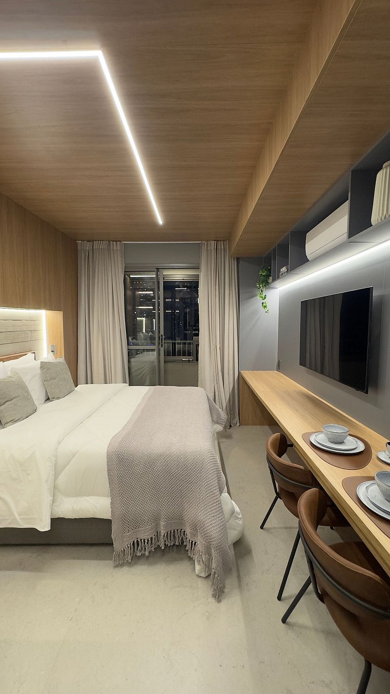 Studio exclusivo com design moderno – Faria Lima