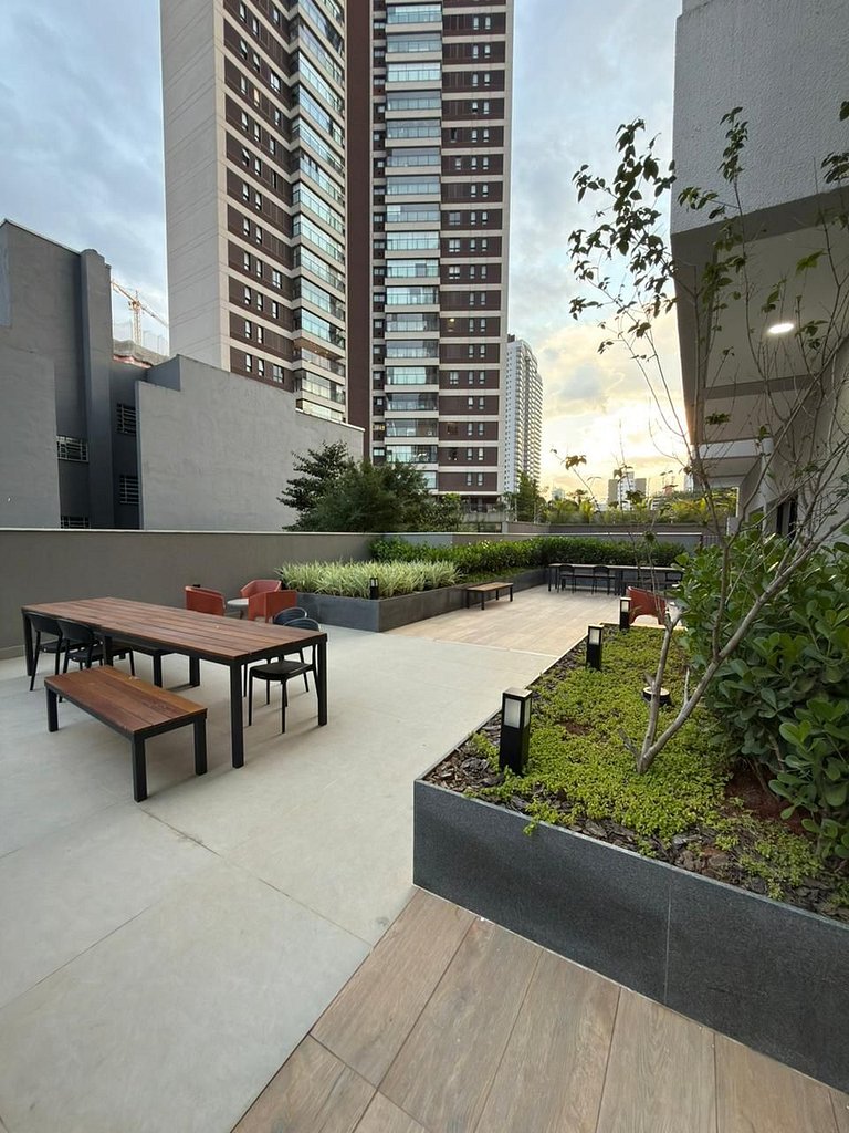 Studio com academia no Brooklin