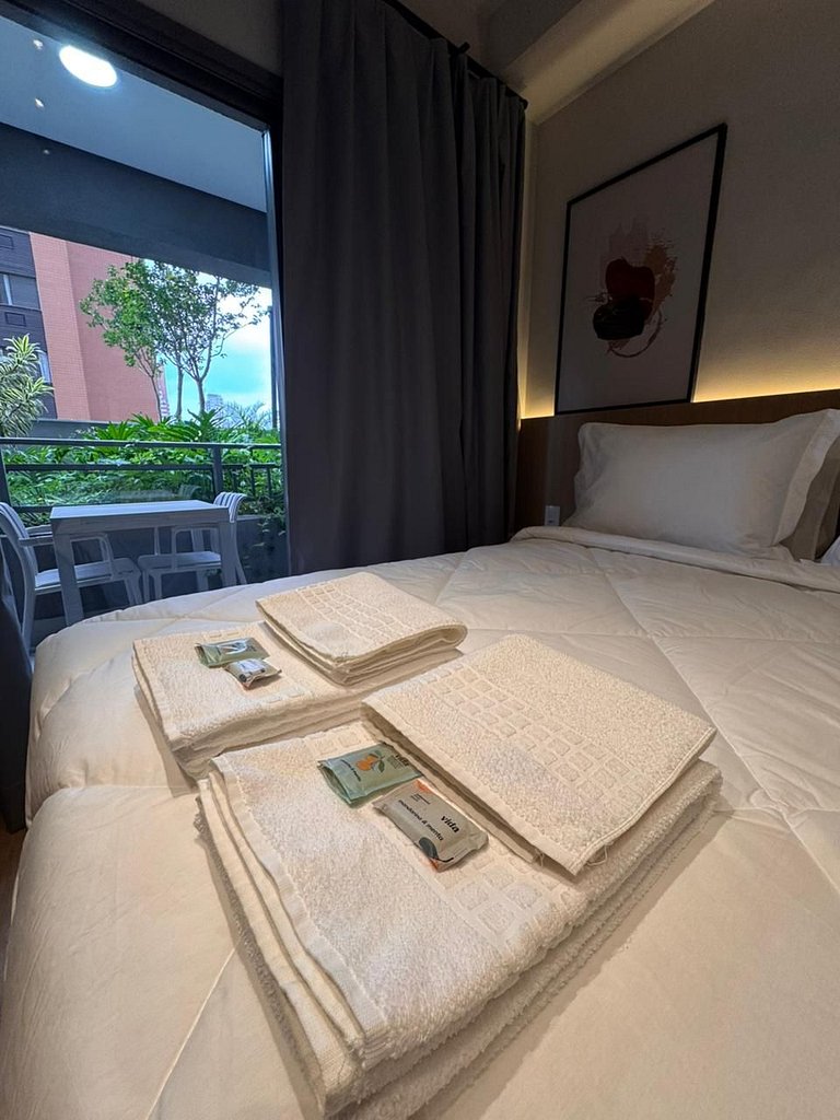 Studio with balcony and gym near Congonhas Airport