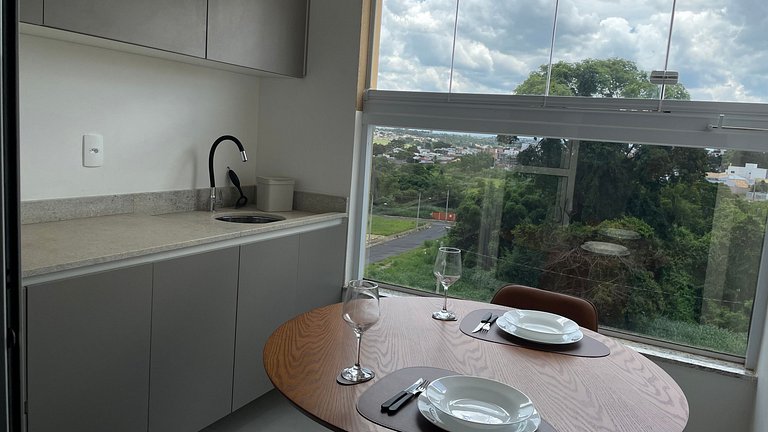 Apartment with Balcony and Pool in Bauru
