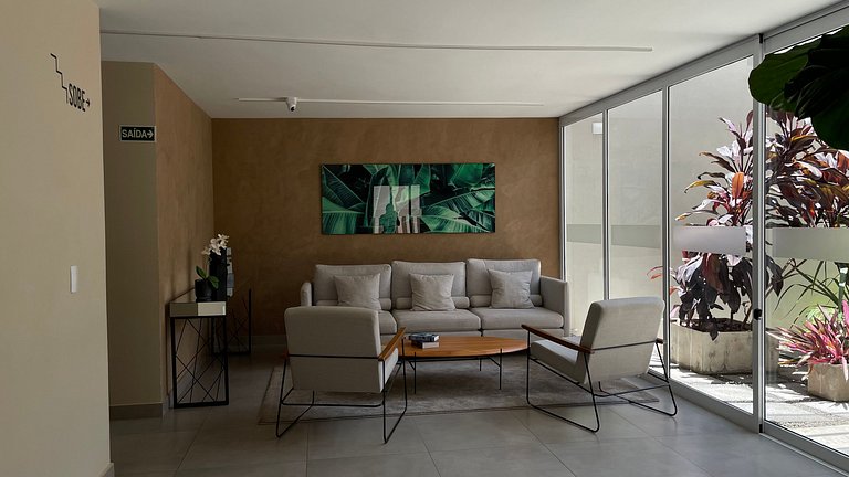 Apartment with Balcony and Pool in Bauru