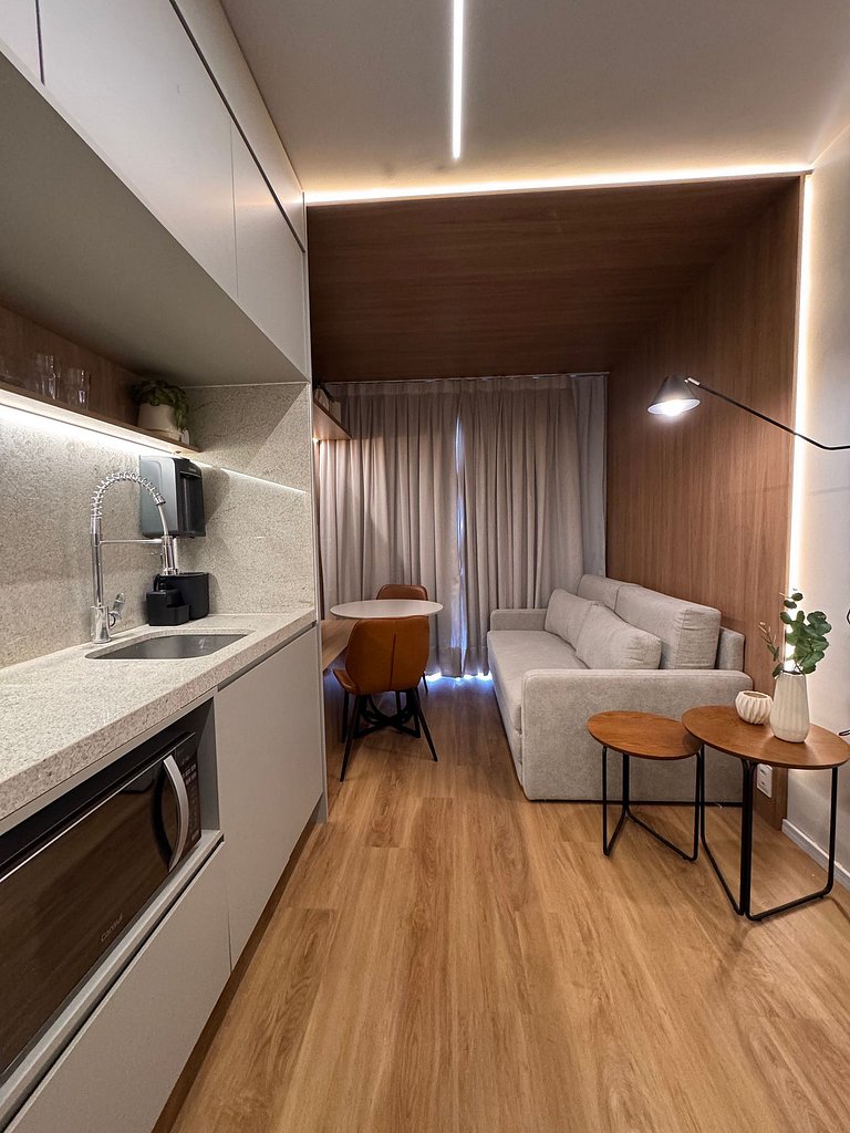 Apartamento moderno no centro.