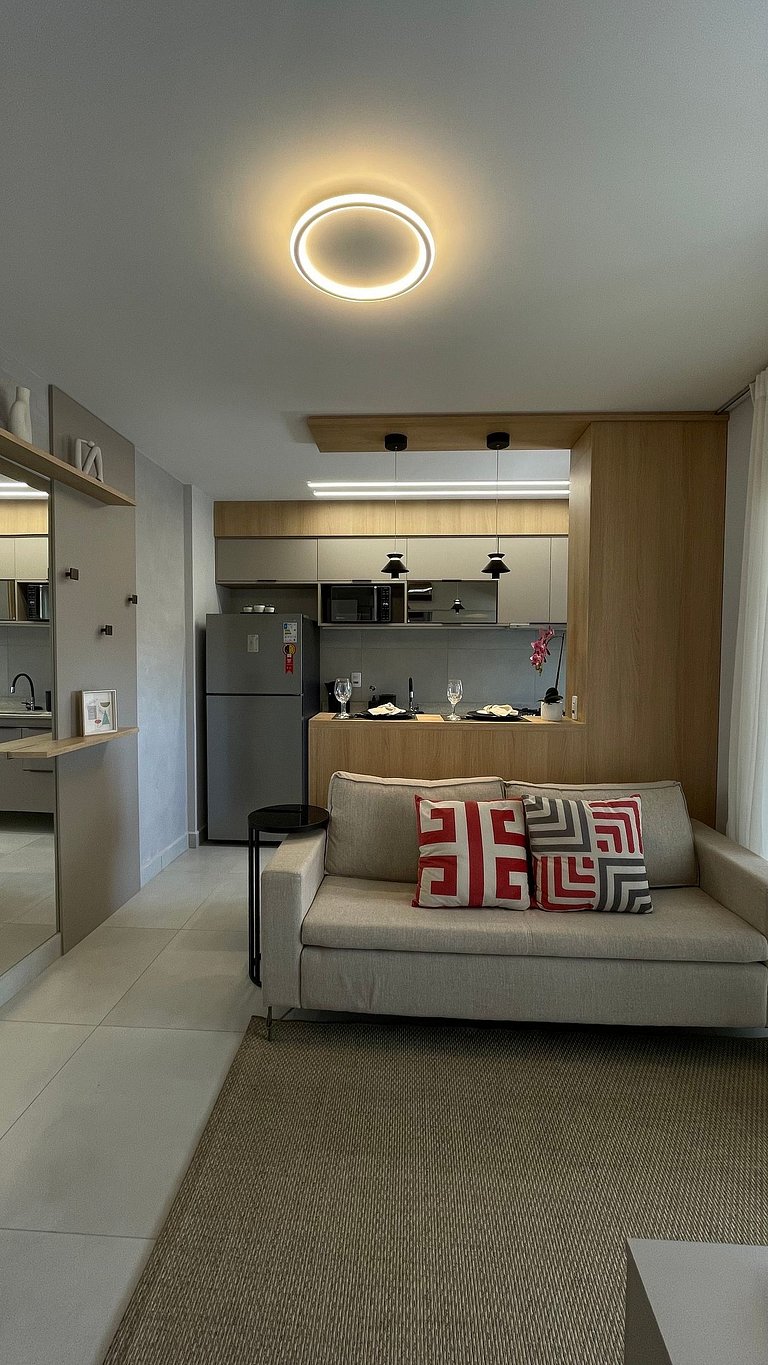 Apartamento com churrasqueira e piscina em Bauru