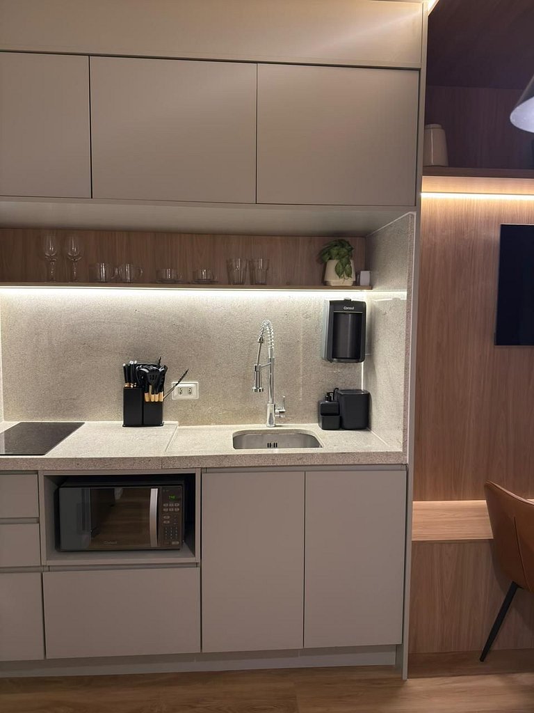 Apartamento moderno no centro.