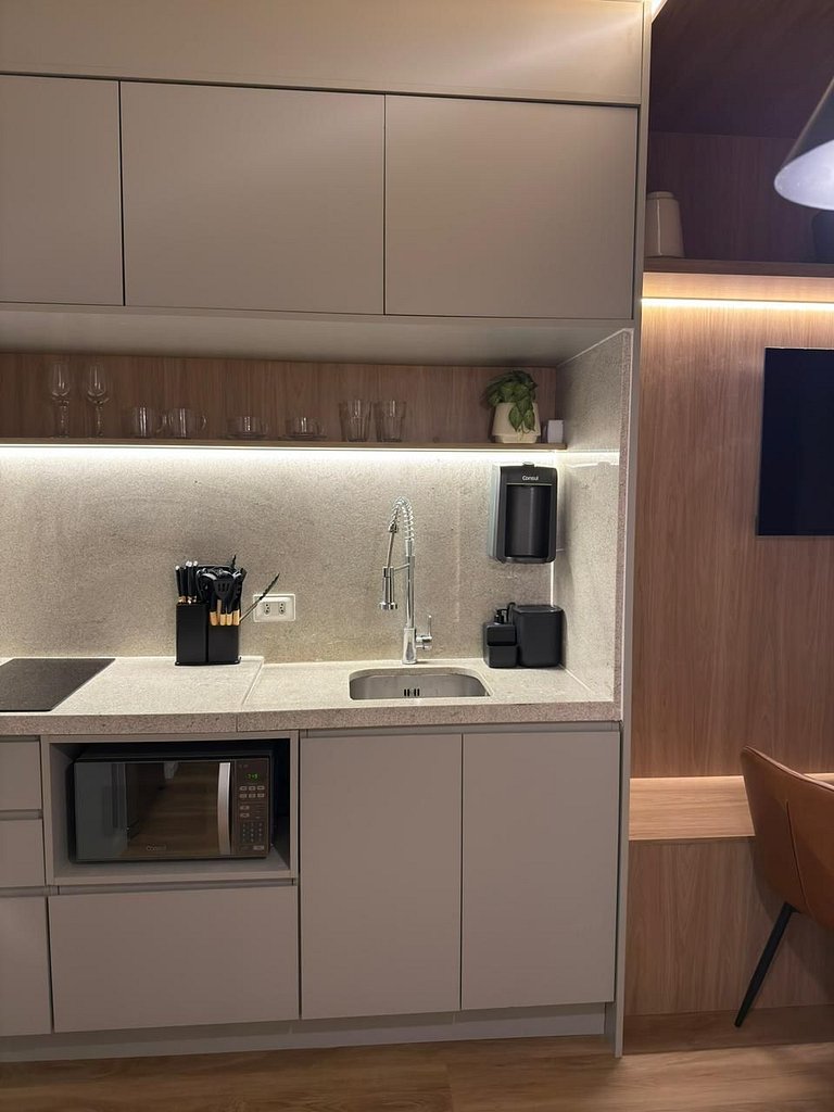 Apartamento moderno no centro.