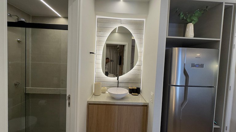 Apartamento moderno no centro.