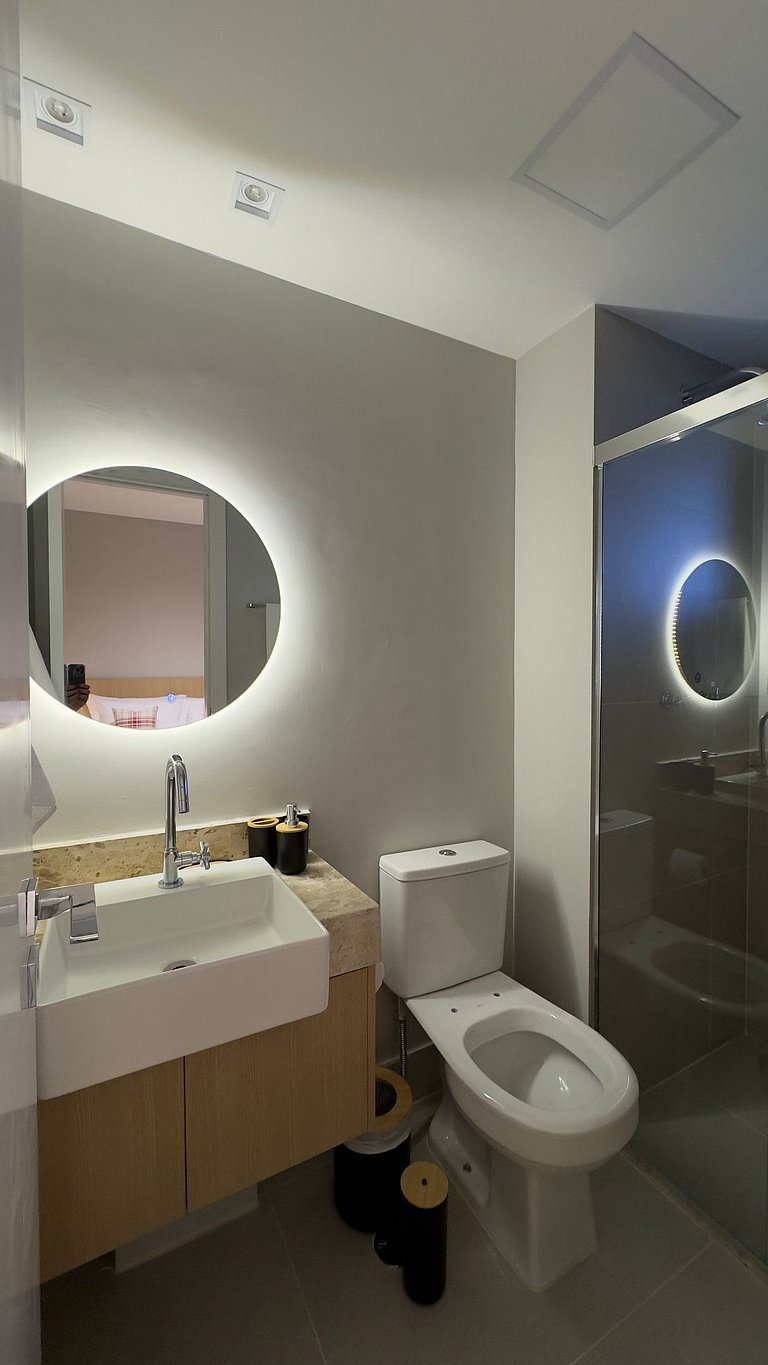 2BR Apartment with Balcony and View near Paulista