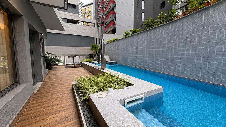 Studio moderno em frente ao metrô Vila Madalena