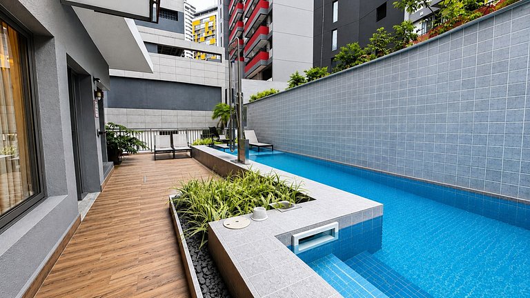 Studio moderno em frente ao metrô Vila Madalena