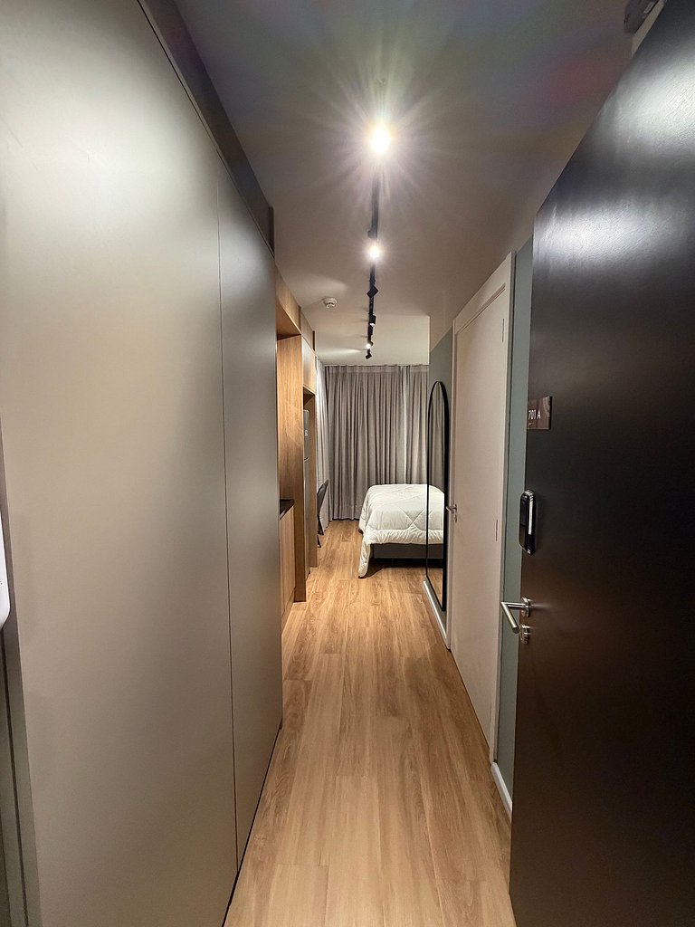Studio Completo com Piscina perto de Congonhas
