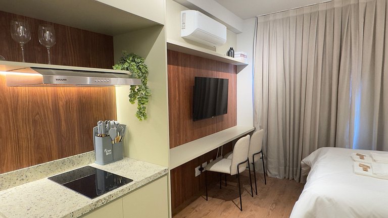 Studio na Klabin com conforto design e localização