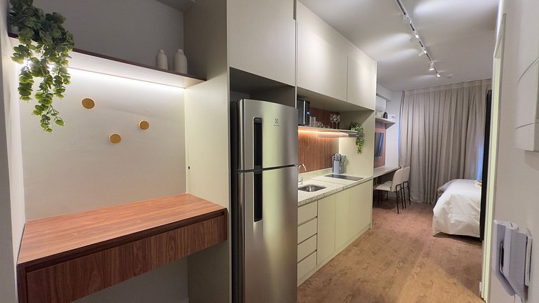 Studio na Klabin com conforto design e localização