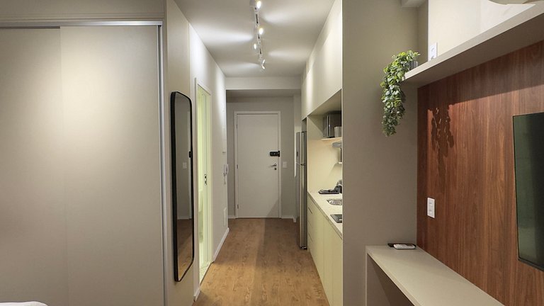 Studio na Klabin com conforto design e localização