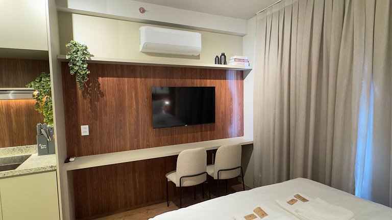 Studio na Klabin com conforto design e localização