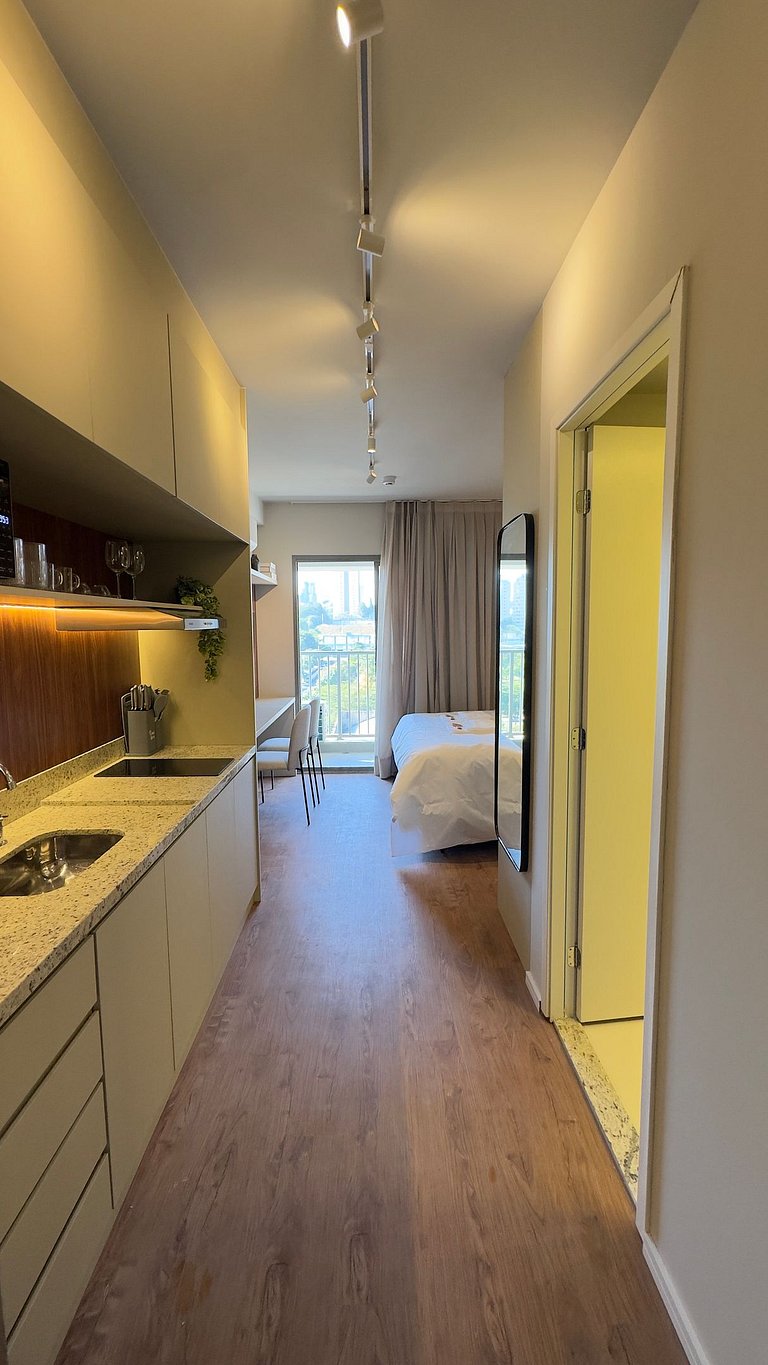 Studio na Klabin com conforto design e localização
